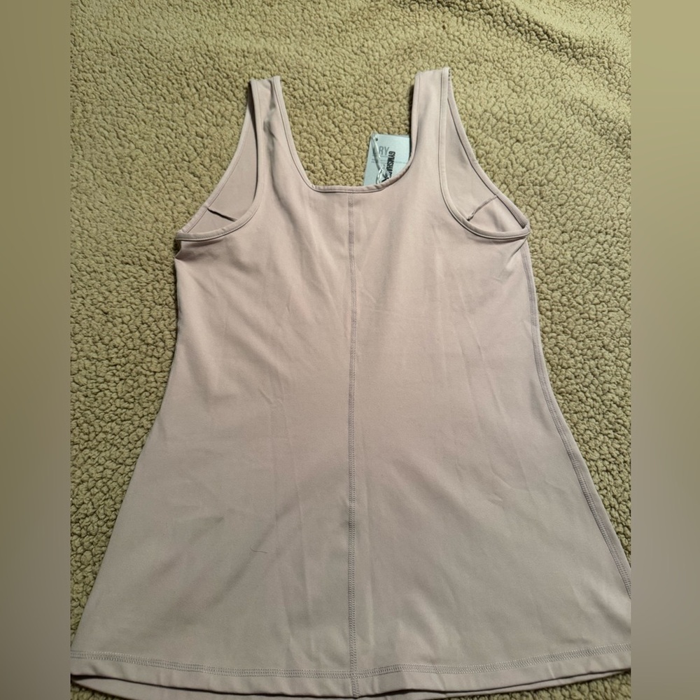 Gymshark Women's Scoop Neck Tank Top Dreamy Vest in Taupe - Picture 4 of 4